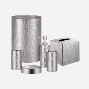 Juego de Baño de Siete Piezas de Acero Inoxidable, Colección Ecológica para Hotel, Acabado Brillante - Product Image 5