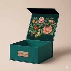 Boîte cadeau rigide magnétique de luxe en gros, doublure en éponge, logo personnalisé, emballage en papier recyclé, boîte écologique de qualité supérieure, aimant - Product Image 5