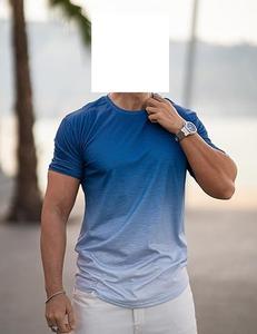 Venta al por mayor 100% algodón camisetas de los hombres de secado rápido personalizado impreso Casual patrón de letras suelta ajuste serigrafía hecho Pakistán - Product Image 2
