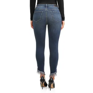 Qualité supérieure 2023 nouveaux arrivages printemps taille haute pantalon en jean extensible pour femmes vente en gros ODm - Product Image 3