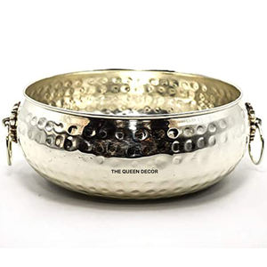 Bol de service pour la cuisine, les hôtels, les restaurants et la décoration intérieure, en aluminium corail plaqué or, design intérieur et extérieur - Product Image 4