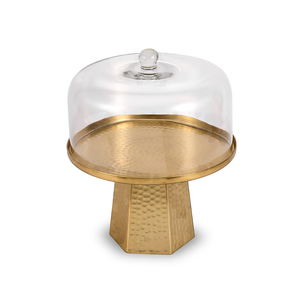 Présentoir à gâteaux en métal de forme ronde plaqué or Présentoir à desserts de pièce maîtresse de mariage et de fête Présentoir à gâteaux en aluminium - Product Image 3