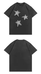 T-shirt personnalisé 100% coton surdimensionné pour hommes 250gsm grande taille poids lourd séchage rapide 3D conception d'épaule tombante pour Streetwear Fitness - Product Image 2