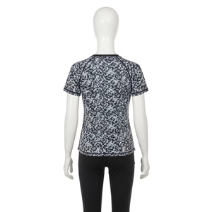 Tops actifs imprimés respirants avec une coupe régulière Chemises en polyester et élasthanne pour l'entraînement, la remise en forme, la salle de sport, la course à pied - Product Image 2