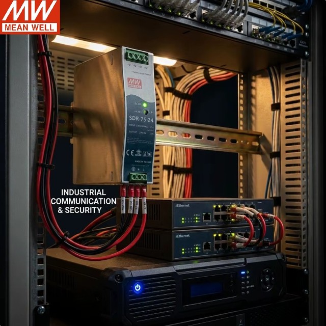 88-264VAC Input 90% Efficiency MEAN WELL SDR-75-48 75W DC 48V Single Output Industrial Din Rail AC-DC Switching Power Supply