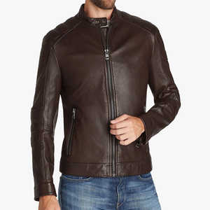 Top Design 100% Veste en cuir de haute qualité pour hommes Manches longues avec doublure en fourrure Prix raisonnable personnalisable pour l'hiver - Product Image 1
