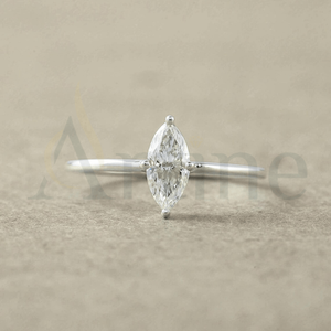 Taille personnalisable Bague de mariage en argent sterling 925 pour femme de haute qualité Moissanite étincelante Anneaux fins en acier inoxydable taillé Marquise - Product Image 1