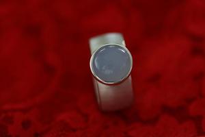 Anillo de Calcedonia azul de Plata de Ley 925, anillo hecho a mano de agua con piedras preciosas delicadas, anillo elegante para el dedo del pie, regalo para ella - Product Image 4