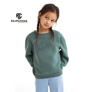 Sweat-shirt en molleton de coton pour enfants filles | Sweat-Shirts à manches longues de haute qualité pour enfants unisexe Logo personnalisé