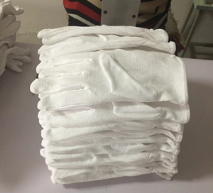 Manchette élastique avec logo personnalisé disponible 100% coton blanc cousu maçonnique Regalia gants gants de serveur - Product Image 4