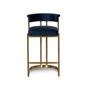 Tabourets de bar à cadre en cuir rose Chaises de bar à base en acier inoxydable de haute qualité Qualité de luxe moderne au meilleur prix - Product Image 5