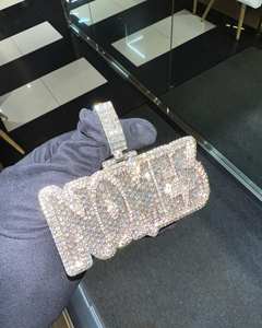 Exportateur indien Pendentif en diamant personnalisé élégant Bijoux artisanaux avec de vrais diamants pour hommes disponibles à un prix abordable - Product Image 2