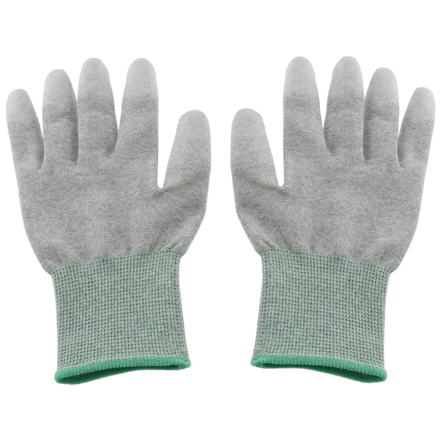 Antistatic with PU finger coated ESD Carbon fiber Gloves high quality best selling use in semiconductor industry and clean room