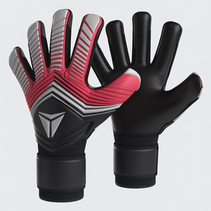 Guantes de portero de cuero de diseño personalizado naranja neón completo con agarre de látex material de goma de rendimiento de alta visibilidad marca SP - Product Image 1