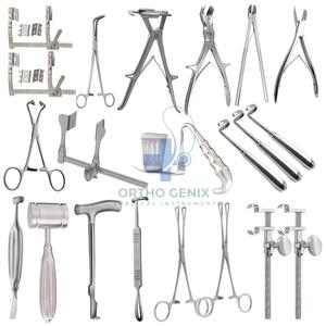 Fournitures de dispositifs médicaux ORTHO GENIX Ensemble d'instruments de chirurgie thoracique en acier inoxydable 31 pièces Modèle OG-48 pour les procédures chirurgicales - Product Image 3