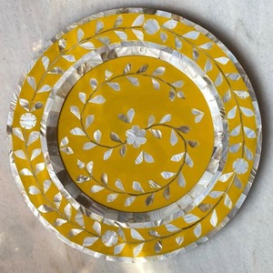 Elegante Plato Decorativo con Incrustaciones de Nácar de Inspiración Árabe, Bandeja para Servir Postres, para Decoración del Hogar de Lujo, Eventos Festivos y Regalos - Product Image 6