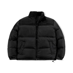 Vente en gros Veste matelassée d'hiver à fermeture éclair à col montant pour l'extérieur Veste blouson Streetwear épaisse isolée coupe-vent unisexe - Product Image 3