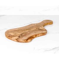 Planche à découper rectangulaire en bois d'olivier ArtisRaw, faite à la main, design rustique, écologique, durable, épaisseur 2,0 cm, qualité supérieure