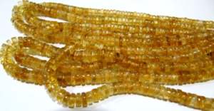 Natural citrino neumático forma Rondelle liso tamaño 6-7mm joyería fabricación cuentas hebra 8 pulgadas de largo vendido por hebra - Product Image 4