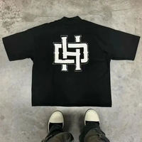 T-shirt court pour homme en coton 100% avec impression DTG personnalisée, anti-rides, écologique, séchage rapide, imprimé 3D vintage en relief