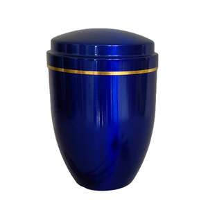 Urne funéraire de style américain en métal enduit blanc pour le stockage des cendres humaines adultes Prix de gros personnalisable écologique - Product Image 1