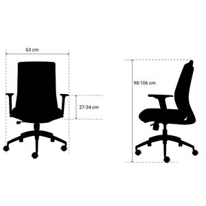 Fermino 01 HOGVP100 Premium Mesh Office <b>Chair</b> Ergonomic Swivel Base Adjustable Height for Bedroom Workshop Hospital Use - Product Image 5