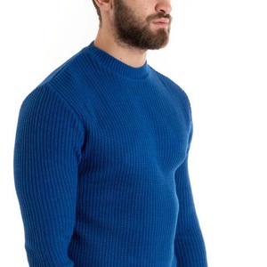 Cardigan à col roulé à manches longues homme pull à tricoter fermeture éclair entière pull tricoté pull polo pull pour hommes - Product Image 4