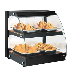 Vitrina Comercial con Calefacción Gastro GGM - Modelo WVNR652S-650mm-560W - con 2 Estantes - Negra - Product Image 1