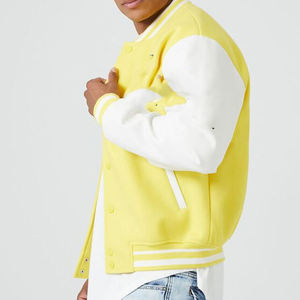 2025 nuevas chaquetas universitarias personalizadas OEM al por mayor chaqueta de hombre de talla grande transpirable en blanco para chaqueta de nieve Varsity de hombre - Product Image 3