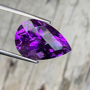 Piedra preciosa cortada a cuadros de pera amatista púrpura Natural piedra natal de febrero para joyería piedras preciosas sueltas - Product Image 2