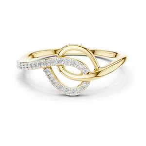 Anillo de Diamantes de Laboratorio de 0.12 CT con Pavé para Mujer, Claridad VVS-VS EF, Oro de 18KT, 14KT, 10KT y Plata 925, Oro Rosa, Amarillo, Blanco - Product Image 3