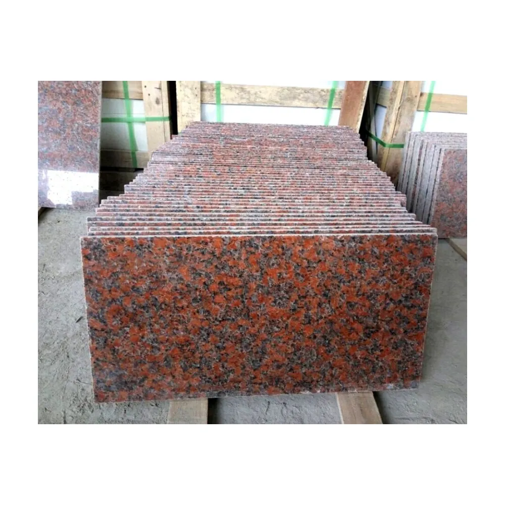 インドから最高の価格で利用可能なプレミアム品質の赤い花崗岩カスタマイズサイズの花崗岩