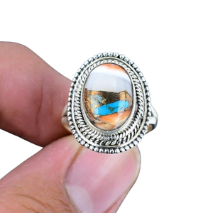Anillo clásico joyería para mujer plata estilo bohemio joyería 925 plata esterlina turquesa piedra preciosa anillo hecho a mano regalo para esposa - Product Image 1