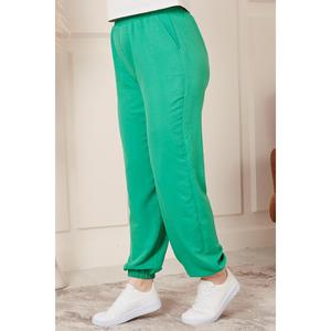 <b>Elastic</b> <b>Waist</b> and Hem Aerobin Plus Size Benetton <b>Trousers</b> - Product Image 3