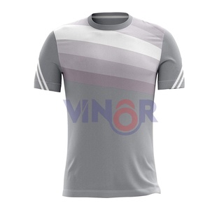 ชุดกีฬาฟุตบอลสำหรับฝึกนักฟุตบอลเสื้อฟุตบอลสีเทาสีเงินเสื้อฟุตบอลสำหรับผู้ใหญ่ - Product Image 1