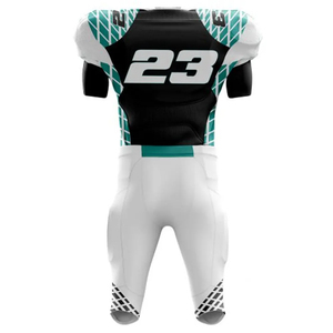 Uniformes personnalisés de football américain en polyester de haute qualité, chemises brodées par sublimation pour jeunes, hauts, style tendance, motif imprimé - Product Image 3