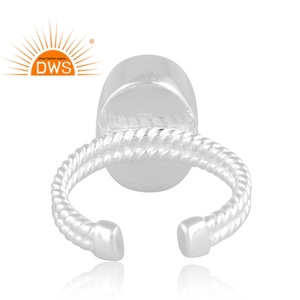 Meilleure vente en argent sterling fin naturel arc-en-ciel lune pierre gemme bague réglable fabricant de bijoux personnalisés - Product Image 4