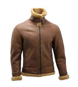 Invierno de piel sintética de cuero de los hombres Casual cremallera piloto cálido al aire libre más tamaño OEM motocicleta calle cuero genuino chaqueta caliente - Product Image 1
