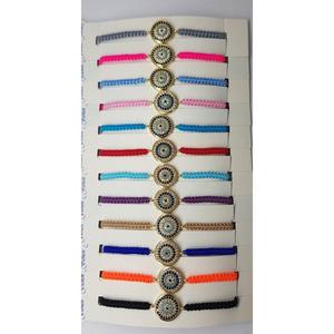 Pulseras de macromos de colores surtidos Pedido mínimo 12 piezas Pulseras de macromos con dijes de moda - Product Image 2