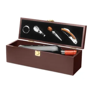 COSTIERES Coffret à vin en bois personnalisé, accessoires élégants pour servir les boissons - Product Image 1