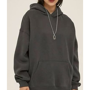 Sudadera con Capucha Extra Grande para Mujer, Color Rosa Pálido, 100% Algodón, Manga Larga, Bolsillo Tipo Canguro, Marca Privada OEM Trackstar - Product Image 2