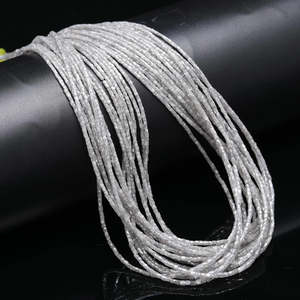Cuentas de Diamante Blanco Facetado AAA++ en Forma de Tubo, Cuentas de Diamante Blanco Sueltas con Calidad Premium - Product Image 3