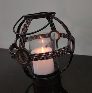 Premium Elegant Portable Iron Tabletop <b>Candle</b> <b>Holder</b> Lantern Customized Home Decor for <b>Garden</b> Christmas Celebration Metal <b>Candle</b> - Product Image 3