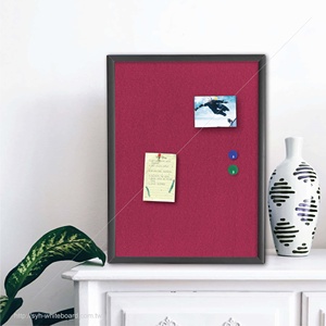 Bảng vải màu đỏ với khung nhựa cho bảng thông báo và hiển thị tin nhắn - Product Image 6