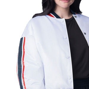 Chaqueta Universitaria de Moda para Mujer, Estilo Urbano, con Parches y Botones, Transpirable, de Alta Calidad - Product Image 6