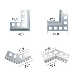 Renoplast ®   Perfil de aluminio para aleros K40, acabado de terrazas y balcones, suelos de baldosas sobre mortero adhesivo, sistemas de drenaje - Product Image 6
