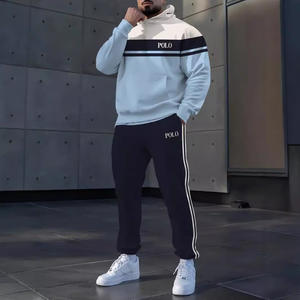 2025 nouveaux hommes décontracté coupe ample sweat à capuche ensemble 100% coton hiver fermeture cordon respirant - Product Image 3