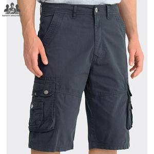 Shorts cargo pour hommes, style urbain, couleur unie, taille mi-haute, à boutons, 100% Coton, respirant, séchage rapide, multi-poches, décontracté, été, durable, OEM ODM - Product Image 2