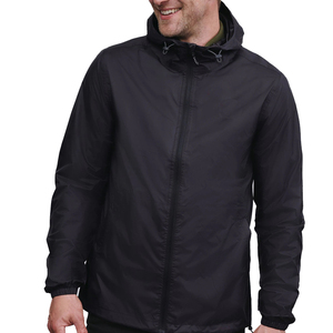 เสื้อแจ็กเก็ตมีฮู้ดสำหรับผู้ชายเสื้อกันลมมีฮู้ดแบบซิป100% - Product Image 3