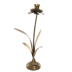 Portavelas de metal de tres niveles con diseño en cascada y base elegante diseñada para mesas de eventos especiales o uso estacional - Product Image 1